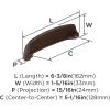 Amerock | Cabinet Cup Pull | Golden Champagne | 5-1/16 inch (128 mm) Center to Center | Stature | 1 Pack | Drawer Pull | Drawer Handle | Cabinet Hardware(Oil Rubbed Bronze)