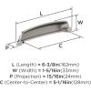 Amerock | Cabinet Cup Pull | Golden Champagne | 5-1/16 inch (128 mm) Center to Center | Stature | 1 Pack | Drawer Pull | Drawer Handle | Cabinet Hardware(Polished Nickel)