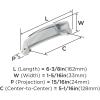 Amerock | Cabinet Cup Pull | Golden Champagne | 5-1/16 inch (128 mm) Center to Center | Stature | 1 Pack | Drawer Pull | Drawer Handle | Cabinet Hardware(Polished Chrome)