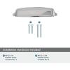 Amerock | Cabinet Cup Pull | Golden Champagne | 5-1/16 inch (128 mm) Center to Center | Stature | 1 Pack | Drawer Pull | Drawer Handle | Cabinet Hardware(Polished Chrome)