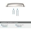 Amerock | Cabinet Cup Pull | Golden Champagne | 5-1/16 inch (128 mm) Center to Center | Stature | 1 Pack | Drawer Pull | Drawer Handle | Cabinet Hardware(Polished Nickel)