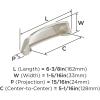 Amerock | Cabinet Cup Pull | Golden Champagne | 5-1/16 inch (128 mm) Center to Center | Stature | 1 Pack | Drawer Pull | Drawer Handle | Cabinet Hardware(Satin Nickel)