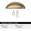 Amerock | Cabinet Cup Pull | Matte Black | 3 inch (76 mm) Center-to-Center | Ravino | Drawer Pull | Drawer Handle | Cabinet Hardware (Pack of 1)(Champagne Bronze)