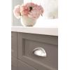 Amerock | Cabinet Cup Pull | Matte Black | 3 inch (76 mm) Center-to-Center | Ravino | Drawer Pull | Drawer Handle | Cabinet Hardware (Pack of 1)(Polished Chrome)