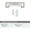 Amerock | Cabinet Cup Pull | Matte Black | 3 inch & 3-3/4 inch (76mm & 96 mm) Center-to-Center | Appoint | 1 Pack | Drawer Pull | Cabinet Handle | Cabinet Hardware(Polished Nickel)