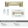 Amerock | Cabinet Cup Pull | Matte Black | 3 inch & 3-3/4 inch (76mm & 96 mm) Center-to-Center | Appoint | 1 Pack | Drawer Pull | Cabinet Handle | Cabinet Hardware(Golden Champagne)