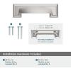 Amerock | Cabinet Cup Pull | Matte Black | 3 inch & 3-3/4 inch (76mm & 96 mm) Center-to-Center | Appoint | 1 Pack | Drawer Pull | Cabinet Handle | Cabinet Hardware(Polished Chrome)