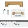 Amerock | Cabinet Cup Pull | Matte Black | 3 inch & 3-3/4 inch (76mm & 96 mm) Center-to-Center | Appoint | 1 Pack | Drawer Pull | Cabinet Handle | Cabinet Hardware(Champagne Bronze)