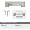 Amerock | Cabinet Cup Pull | Matte Black | 3 inch & 3-3/4 inch (76mm & 96 mm) Center-to-Center | Appoint | 1 Pack | Drawer Pull | Cabinet Handle | Cabinet Hardware(Satin Nickel)