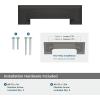 Amerock | Cabinet Cup Pull | Matte Black | 3 inch & 3-3/4 inch (76mm & 96 mm) Center-to-Center | Appoint | 1 Pack | Drawer Pull | Cabinet Handle | Cabinet Hardware(Matte Black)