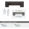 Amerock | Cabinet Cup Pull | Matte Black | 3 inch & 3-3/4 inch (76mm & 96 mm) Center-to-Center | Appoint | 1 Pack | Drawer Pull | Cabinet Handle | Cabinet Hardware(Oil Rubbed Bronze)