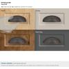 Amerock | Cabinet Cup Pull | Oil Rubbed Bronze | 3 inch. (76 mm) & 4 inch. (102 mm) Center to Center | Ashby | 1 Pack | Drawer Pull | Drawer Handle | Cabinet Hardware(Oil Rubbed Bronze)