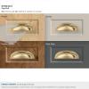 Amerock | Cabinet Cup Pull | Oil Rubbed Bronze | 3 inch. (76 mm) & 4 inch. (102 mm) Center to Center | Ashby | 1 Pack | Drawer Pull | Drawer Handle | Cabinet Hardware(Champagne Bronze)