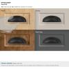 Amerock | Cabinet Cup Pull | Oil Rubbed Bronze | 3 inch. (76 mm) & 4 inch. (102 mm) Center to Center | Ashby | 1 Pack | Drawer Pull | Drawer Handle | Cabinet Hardware(Black Bronze)