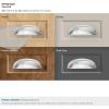 Amerock | Cabinet Cup Pull | Oil Rubbed Bronze | 3 inch. (76 mm) & 4 inch. (102 mm) Center to Center | Ashby | 1 Pack | Drawer Pull | Drawer Handle | Cabinet Hardware(Polished Chrome)