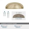 Amerock | Cabinet Cup Pull | Oil Rubbed Bronze | 3 inch. (76 mm) & 4 inch. (102 mm) Center to Center | Ashby | 1 Pack | Drawer Pull | Drawer Handle | Cabinet Hardware(Golden Champagne)