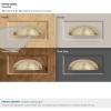 Amerock | Cabinet Cup Pull | Oil Rubbed Bronze | 3 inch. (76 mm) & 4 inch. (102 mm) Center to Center | Ashby | 1 Pack | Drawer Pull | Drawer Handle | Cabinet Hardware(Golden Champagne)