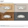 Amerock | Cabinet Cup Pull | Oil Rubbed Bronze | 3 inch. (76 mm) & 4 inch. (102 mm) Center to Center | Ashby | 1 Pack | Drawer Pull | Drawer Handle | Cabinet Hardware(Polished Nickel)