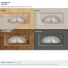 Amerock | Cabinet Cup Pull | Oil Rubbed Bronze | 3 inch. (76 mm) & 4 inch. (102 mm) Center to Center | Ashby | 1 Pack | Drawer Pull | Drawer Handle | Cabinet Hardware(Satin Nickel)