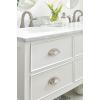 Amerock | Cabinet Cup Pull | Oil Rubbed Bronze | 3 inch. (76 mm) & 4 inch. (102 mm) Center to Center | Ashby | 1 Pack | Drawer Pull | Drawer Handle | Cabinet Hardware(Satin Nickel)