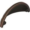 Amerock | Cabinet Cup Pull | Satin Nickel | 3 inch (76 mm) Center to Center | Sea Grass | 1 Pack | Drawer Pull | Drawer Handle | Cabinet Hardware(Oil Rubbed Bronze)