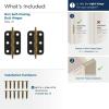 Amerock | Cabinet Hinge | 2-11/16 inch (68 mm) Length | Antique Brass | 2 Pack | Non Self-Closing | Butt | Cabinet Door(Antique Brass)