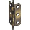 Amerock | Cabinet Hinge | 2-11/16 inch (68 mm) Length | Antique Brass | 2 Pack | Non Self-Closing | Butt | Cabinet Door(Antique Brass)
