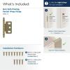 Amerock | Cabinet Hinge | 3/4 in. (19 mm) Door Thickness | Full Inset | Partial Wrap | Ball Tip | Matte Black | Kitchen Cabinet Door Hinge | Single Hinge | Functional Hardware(Golden Champagne)