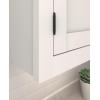 Amerock | Cabinet Hinge | 3/4 in. (19 mm) Door Thickness | Full Inset | Partial Wrap | Ball Tip | Matte Black | Kitchen Cabinet Door Hinge | Single Hinge | Functional Hardware(Matte Black)