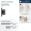 Amerock | Cabinet Hinge | 3/4 in. (19 mm) Door Thickness | Full Inset | Partial Wrap | Ball Tip | Matte Black | Kitchen Cabinet Door Hinge | Single Hinge | Functional Hardware(Matte Black)