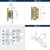 Amerock | Cabinet Hinge | 3/4 in. (19 mm) Door Thickness | Full Inset | Partial Wrap | Ball Tip | Matte Black | Kitchen Cabinet Door Hinge | Single Hinge | Functional Hardware(Golden Champagne)