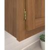 Amerock | Cabinet Hinge | 3/8 inch (10 mm) Inset | Polished Chrome | 2 Pack | Self-Closing | Face Mount | Cabinet Door(Polished Brass)