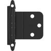 Amerock | Cabinet Hinge | 3/8 inch (10 mm) Inset | Satin Nickel | 2 Pack | Non Self-Closing | Face Mount | Cabinet Door(Matte Black)