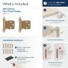 Amerock | Cabinet Hinge | 3/8 inch (10 mm) Inset Hinge | Satin Nickel | 2 Pack | Self-Closing Hinge | Face Mount Hinge | Cabinet Door Hinge(Champagne Bronze)