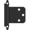 Amerock | Cabinet Hinge | 3/8 inch (10 mm) Inset Hinge | Satin Nickel | 2 Pack | Self-Closing Hinge | Face Mount Hinge | Cabinet Door Hinge(Matte Black)