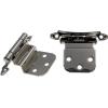 Amerock | Cabinet Hinge | 3/8 inch (10 mm) Inset Hinge | Satin Nickel | 2 Pack | Self-Closing Hinge | Face Mount Hinge | Cabinet Door Hinge(Polished Chrome)