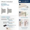 Amerock | Cabinet Hinge | Variable Overlay 𝐇inge | Polished Chrome | 2 Pack | Self-Closing 𝖧inge | Face Mount Ｈinge | Cabinet Door Hinge