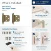 Amerock | Cabinet Hinge| Variable Overlay Hinge | Burnished Brass | 2 Pack | Self-Closing H𝗶𝗻𝗴𝗲 | Face Mount H𝖎𝖓𝖌𝖊 | Cabinet Door Hinge