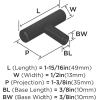 Amerock | Cabinet Knob | Black Bronze | 1-15/16 inch (49 mm) Length | Bar Pulls | 1 Pack | Drawer Knob | Cabinet Hardware(Matte Black)