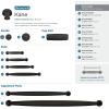 Amerock | Cabinet Knob | Black Bronze | 1-3/16 inch (30 mm) Diameter | Kane | 1 Pack | Drawer Knob | Cabinet Hardware(Black Bronze)