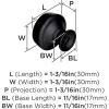 Amerock | Cabinet Knob | Black Bronze | 1-3/16 inch (30 mm) Diameter | Kane | 1 Pack | Drawer Knob | Cabinet Hardware(Black Bronze)