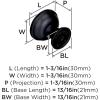 Amerock | Cabinet Knob | Black Bronze | 1-3/16 inch (30 mm) Diameter | Westerly | 1 Pack | Drawer Knob | Cabinet Hardware(Black Bronze)