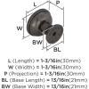 Amerock | Cabinet Knob | Black Bronze | 1-3/16 inch (30 mm) Diameter | Westerly | 1 Pack | Drawer Knob | Cabinet Hardware(Graphite)