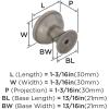 Amerock | Cabinet Knob | Black Bronze | 1-3/16 inch (30 mm) Diameter | Westerly | 1 Pack | Drawer Knob | Cabinet Hardware(Satin Nickel)