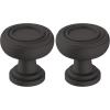 Amerock | Cabinet Knob | Champagne Bronze | 1-1/8 inch (29 mm) Diameter | Ville | 1 Pack | Drawer Knob | Cabinet Hardware(Matte Black)