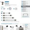 Amerock | Cabinet Knob | Clear/Gunmetal | 1-3/4 inch (44 mm) Diameter | Glacio | 1 Pack | Drawer Knob | Cabinet Hardware(Clear/Gunmetal)