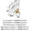 Amerock | Cabinet Knob | Clear/Oil-Rubbed Bronze | 1-3/4 inch (44 mm) Diameter | Glacio | 1 Pack | Drawer Knob | Cabinet Hardware(Clear/Champagne Bronze)