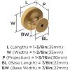 Amerock | Cabinet Knob | Matte Black | 1-1/2 inch (38 mm) Diameter | Exceed | 1 Pack | Drawer Knob | Cabinet Hardware(Champagne Bronze)