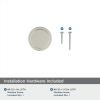 Amerock | Cabinet Knob | Matte Black | 1-1/2 inch (38 mm) Diameter | Exceed | 1 Pack | Drawer Knob | Cabinet Hardware(Satin Nickel)