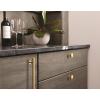 Amerock | Cabinet Knob | Matte Black | 1-1/4 inch (32 mm) Diameter | Radius | 1 Pack | Drawer Knob | Cabinet Hardware(Champagne Bronze)